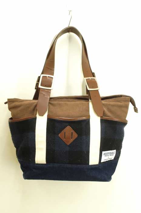 INDISPENSABLE × Woolrich（インディスペンサブル ウールリッチ） 異素材切り替え メンズ バッグ