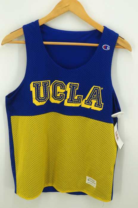 Champion × UCLA(チャンピオン) ロゴプリントバイカラーメッシュタンクトップ レディース トップス