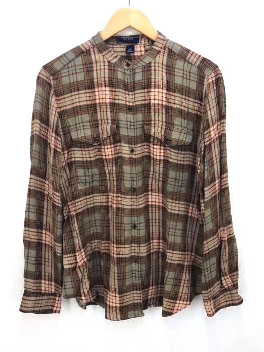 CHAPS Denim(チャップスデニム) チェック スタンドカラー シャツ レディース トップス