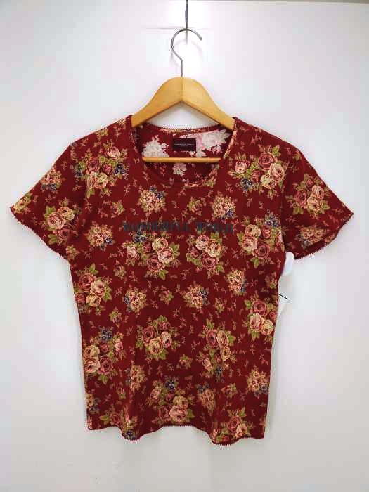 WONDERFUL WORLD(ワンダフルワールド) 花総柄ロゴプリント半袖Tシャツ レディース トップス