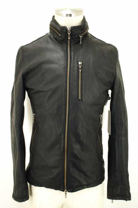 GOSTAR DE FUGA (ゴスタールジフーガ) 14AW ラムレザースタンドカラーシングルジャケット メンズ アウター