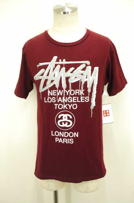 STUSSY （ステューシー） ワードツアースプレープリントTシャツ メンズ トップス