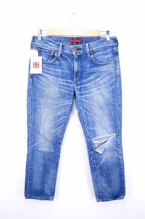 RED CARD （レッドカード） 97054 Anniversary 25th Crop ダメージ加工 ボーイフレンドデニム レディース パンツ