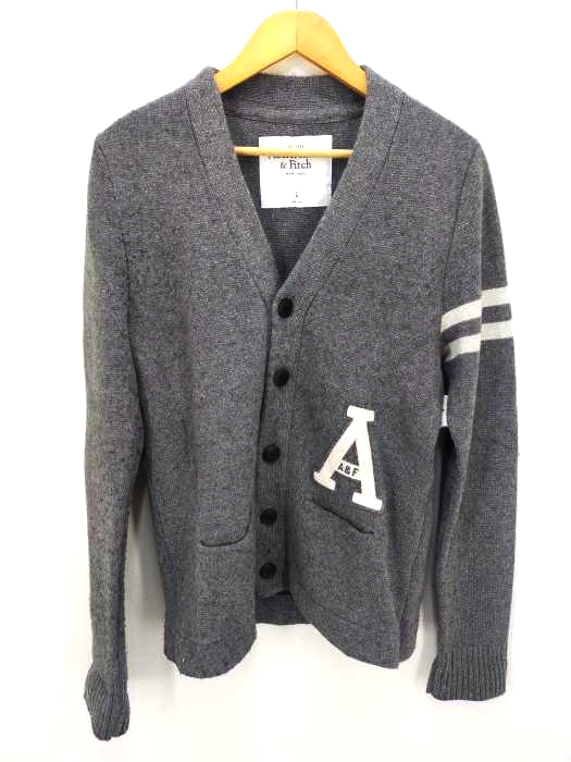 Abercrombie & Fitch（アバクロンビーアンドフィッチ） A レタードカーディガン メンズ トップス