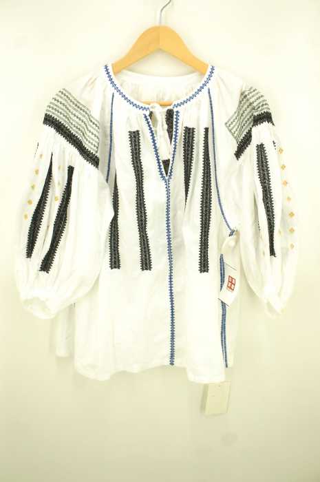 relume JOURNAL STANDARD （レリューム ジャーナルスタンダード） 60 POPLIN エンブロイダリー ギャザーブラウス レディース トップス
