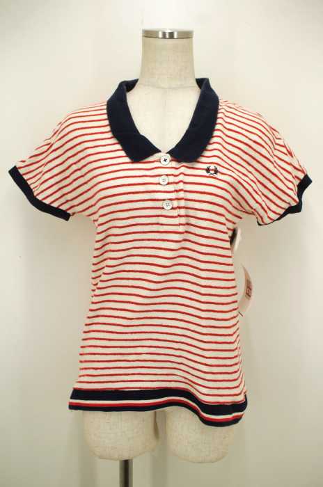 FRED PERRY （フレッドペリー） ボーダーパイルポロシャツ レディース トップス