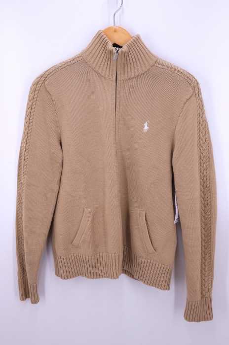 RALPH LAUREN SPORT（ラルフローレンスポーツ） ケーブル編み切替 胸ポニー刺繍 ドライバーズニット レディース アウター