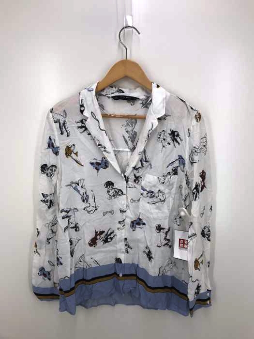 ZARA BASIC（ザラベーシック） アニマルモチーフシャツブラウス レディース トップス
