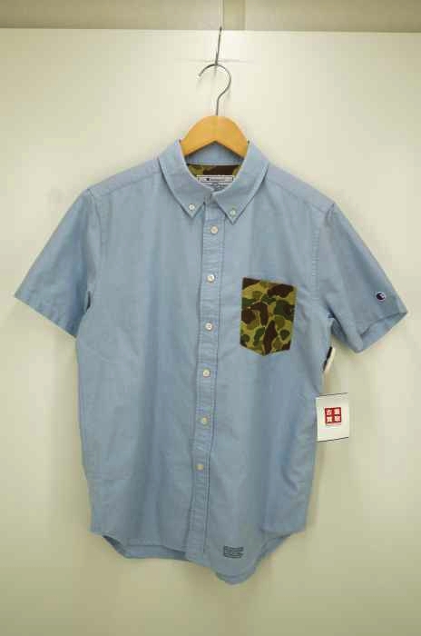 Champion（チャンピオン） カモフラ半袖ボタンダウンシャツ メンズ トップス