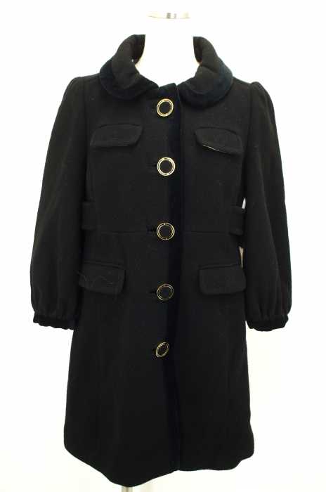 JUICY COUTURE （ジューシークチュール） カシミヤ混ベロアパイピングウールコート レディース アウター