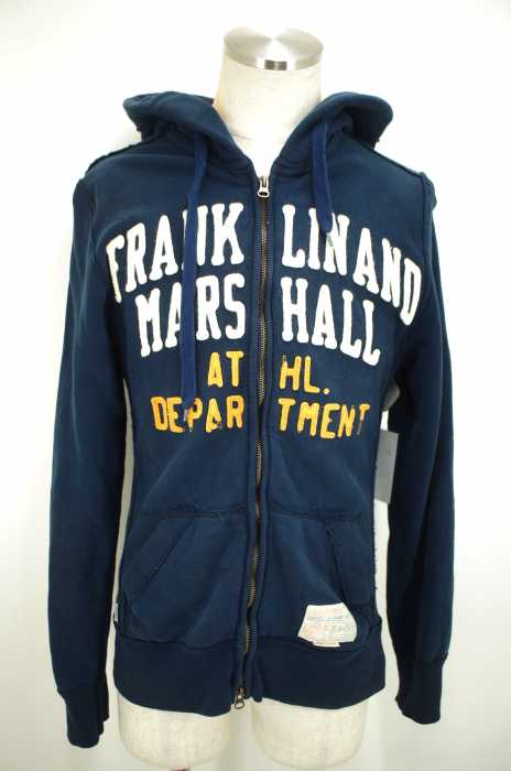 FRANKLIN&MARSHALL （フランクリンマーシャル） ロゴワッペン付きスウェットパーカー メンズ トップス
