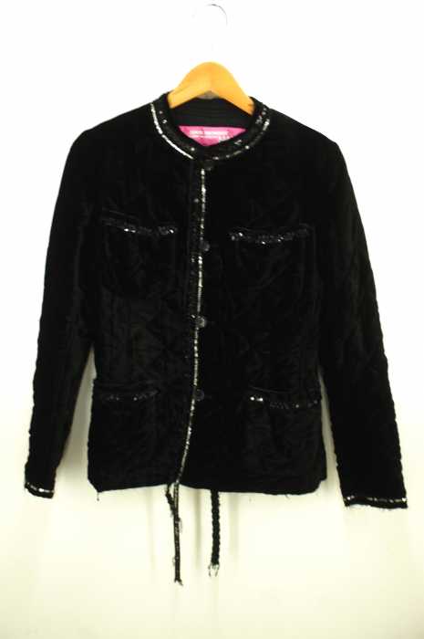 JUNYA WATANABE COMME des GARCONS MAN PINK （ジュンヤワタナベコムデギャルソンマンピンク） AD2005 カットオフ裁断 ノーカラースパンコールデザイン レディース アウター
