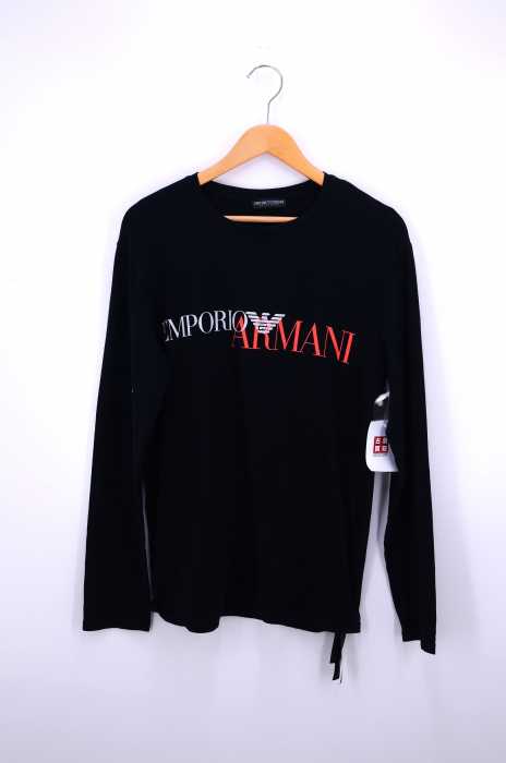 EMPORIO ARMANI （エンポリオアルマーニ） フロンドロゴプリント刺繍 メンズ トップス