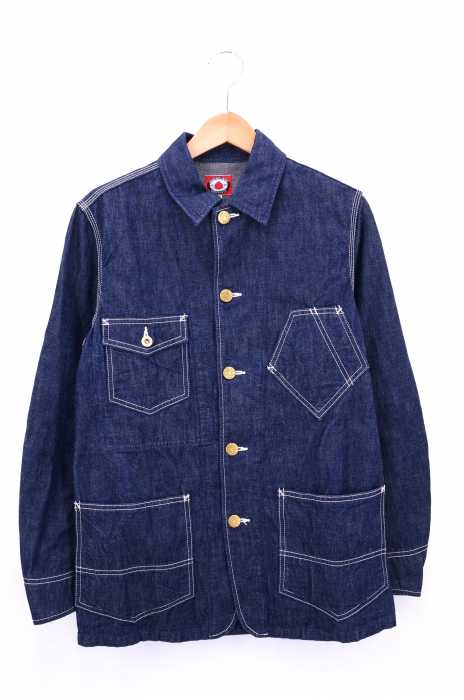 MOMOTARO JEANS　（モモタロウジーンズ） ジンバブエコットン 3本針裏環巻き縫い 超高密度10.5ozデニム 5角形ポケットカバーオール メンズ アウター