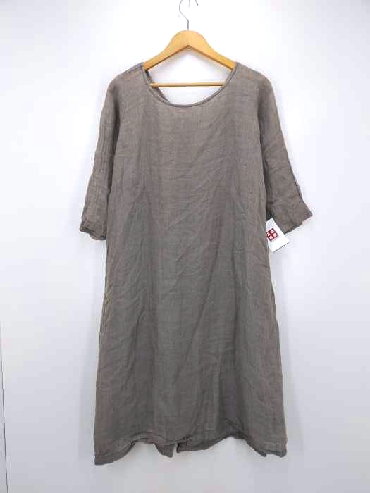 nest Robe（ネストローブ） リネン ボートネック バックボタンワンピース レディース ワンピース
