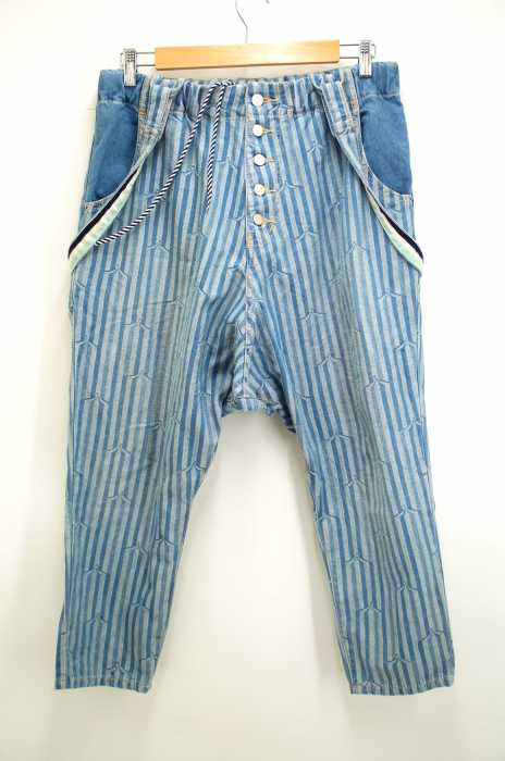 FRAPBOIS （フラボア） 15AW ビッグトップデニム　ストライプサルエルパンツ レディース パンツ