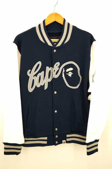 A BATHING APE （アベイシングエイプ） ロゴプリント スウェットスタジャン メンズ アウター