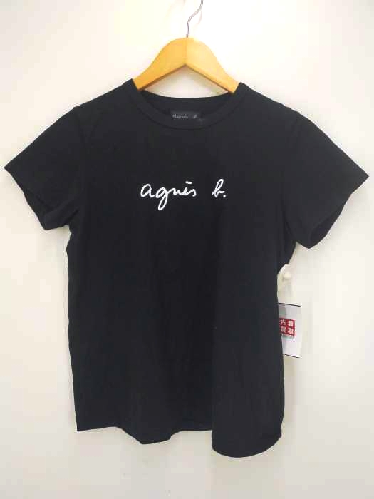 agnes b.(アニエスベー) ロゴプリント クルーネックカットソー Tシャツ レディース トップス