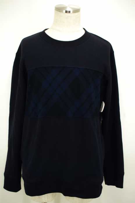 417 by EDIFICE (フォーワンセブンバイエディフィス) 15AW ネルチェックブロッキング クルーネックスウェットトップス メンズ トップス