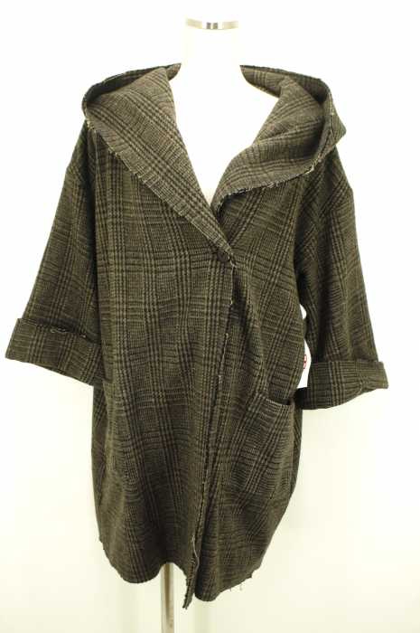styled by SOIL．．．．free　（スタイルドバイソイルフリー） ウールチェック柄カットオフコート レディース アウター