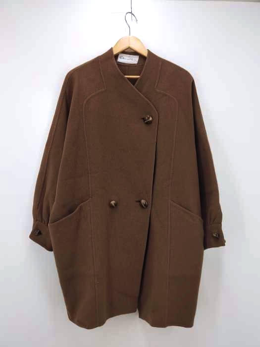 oscar de la renta（オスカー デ ラ レンタ） ウール ノーカラーコート old レディース アウター