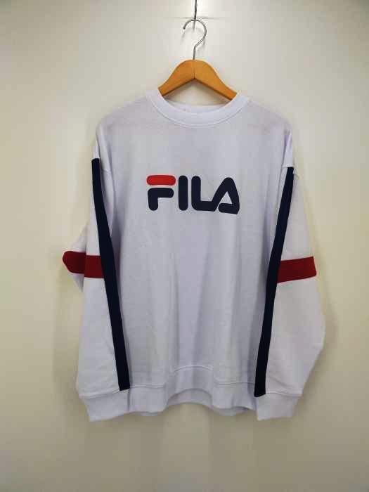FILA（フィラ） ロゴプリント 切替 スウェット メンズ トップス