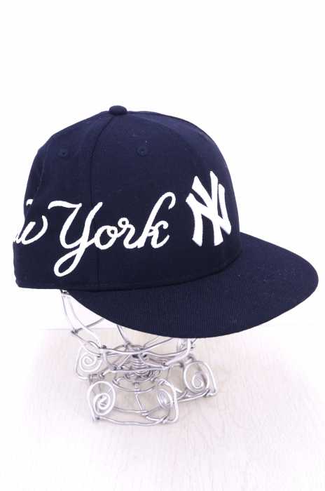 NEW ERA （ニューエラ） YANKEES ロゴ刺繍6パネルキャップ メンズ 帽子