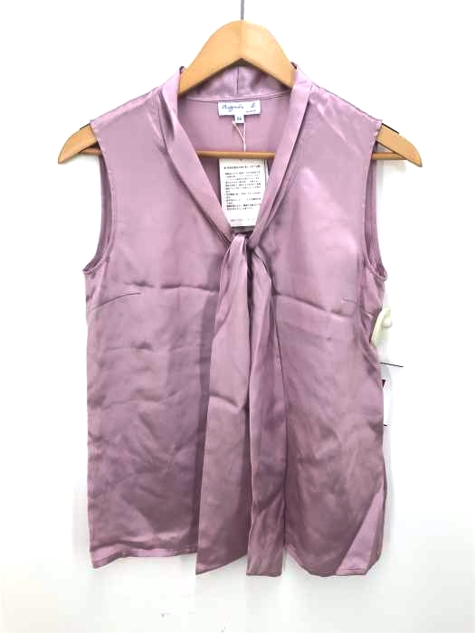 agnes b.（アニエスベー） ノースリーブタイカラーシャツブラウス レディース トップス