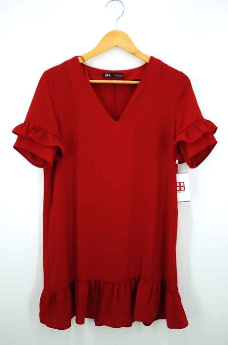 ZARA（ザラ） 袖フリルVネックワンピース レディース ワンピース