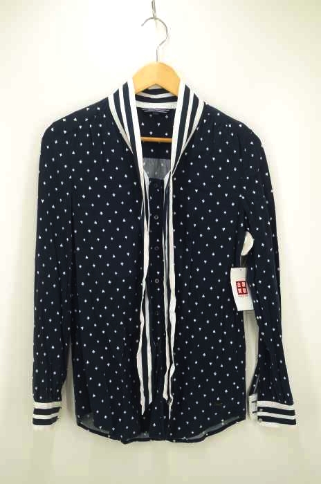 TOMMY HILFIGER（トミーヒルフィガー） スート柄 リボンシャツ レディース トップス