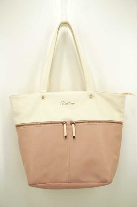LALLURE （ラリュー） バイカラージップトートバッグ レディース バッグ