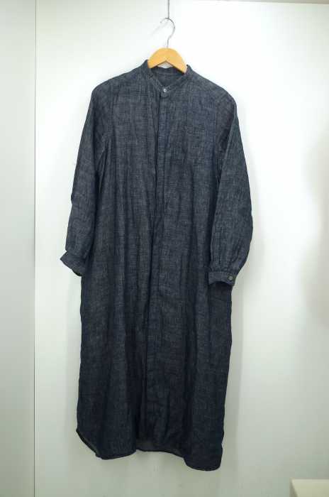 nest Robe (ネストローブ) リネンシャンブレーバンドカラーシャツワンピース レディース ワンピース
