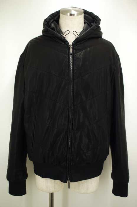 ARMANI COLLEZIONI （アルマーニコレツィオーニ） ラムレザーリバーシブルフーデッドブルゾン メンズ アウター
