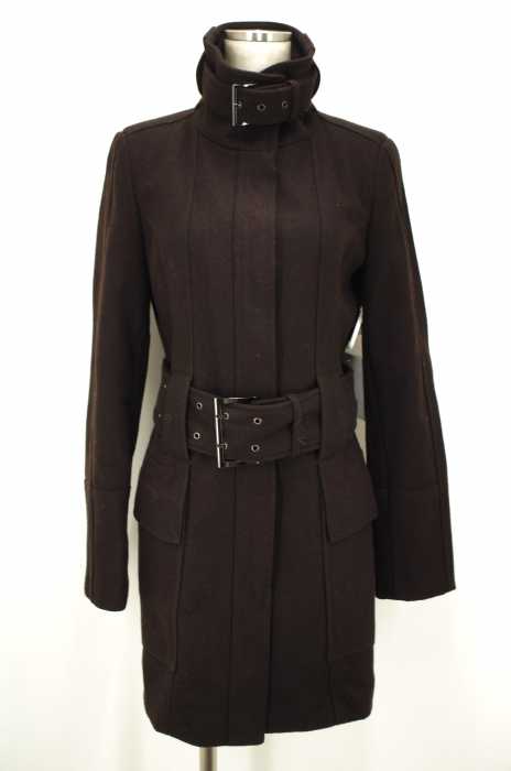 ZARA BASIC (ザラベーシック) ウール混スタンドカラーコート レディース アウター