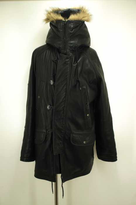 STUSSY （ステューシー） フードファー キルティング フーデッド レザー メンズ アウター