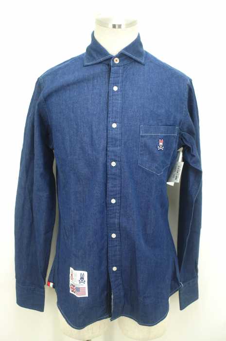 Psycho Bunny (サイコバニー) 刺繍入り ホリゾンタルカラー メンズ トップス