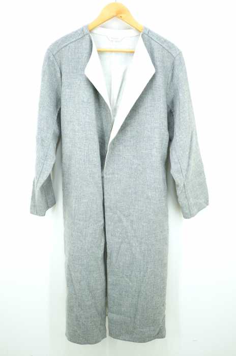 PLS+T（プラステ） 17AW ウールリバーノーカラーロングコート レディース アウター