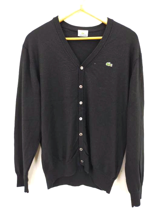 LACOSTE(ラコステ) ワンポイント刺繍 ウールVネックカーディガン メンズ トップス
