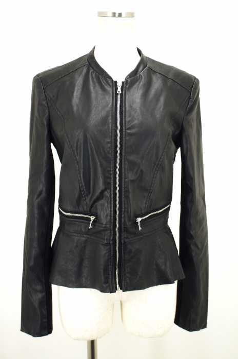 ZARA TRF （ザラティーアールエフ） 異素材切替シングルレザージャケット レディース アウター