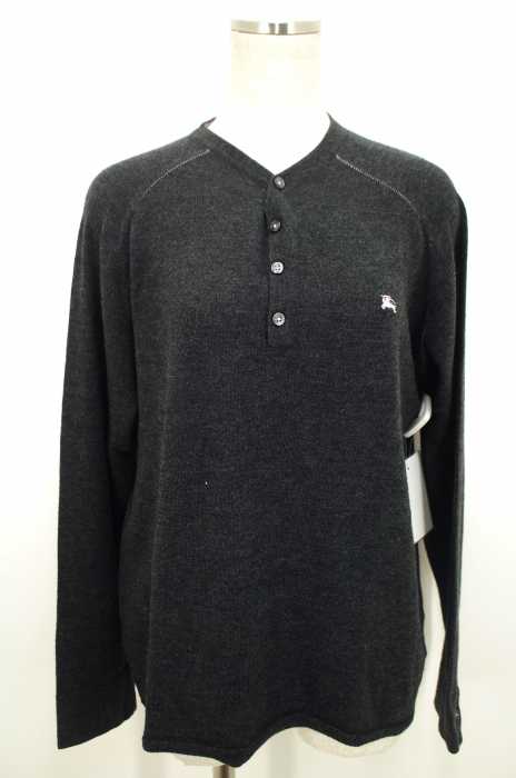 BURBERRY BLACK LABEL （バーバリーブラックレーベル） ヘンリーネックウールニットセーター レディース トップス