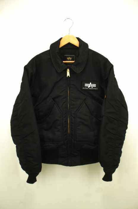 ALPHA INDUSTRIES （アルファインダストリーズ） フルジップベルクロワッペン付き中綿ブルゾン メンズ アウター