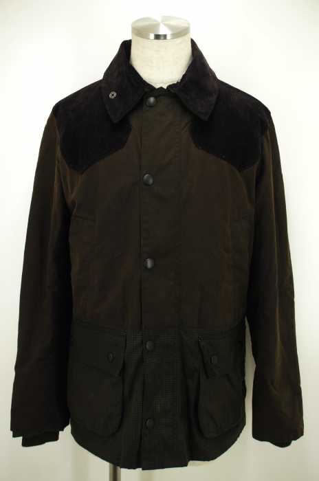 Barbour （バブアー） 千鳥格子切替エルボーパッチオイルジャケット メンズ アウター