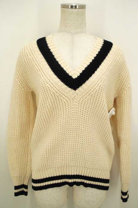 MACPHEE （マカフィー） Vネックニットセーター レディース トップス