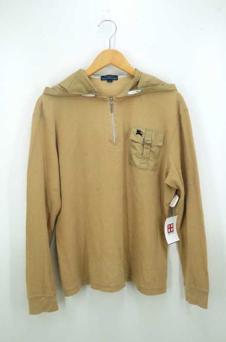 BURBERRY BLUE LABEL（バーバリーブルーレーベル） ナイロン切替フーデッドサーマルカットソー メンズ トップス
