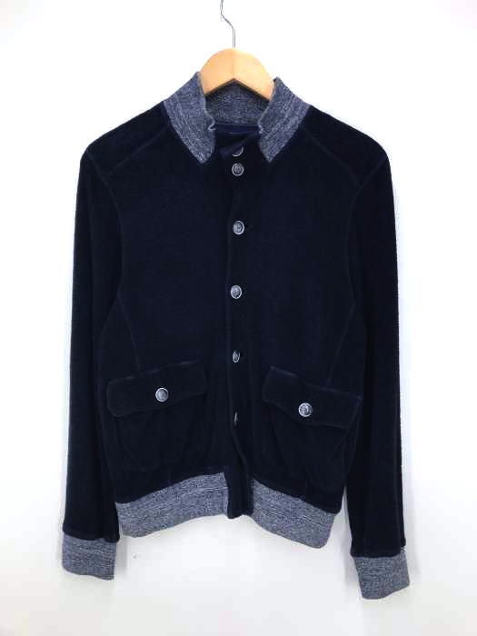 RING JACKET（リングジャケット） リネンハイネックパイル地カーディガン メンズ トップス