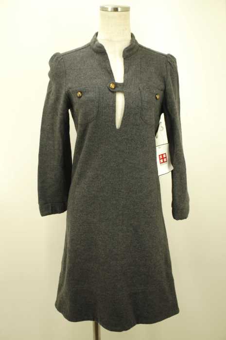 TOMMY HILFIGER (トミーヒルフィガー) 13AW バンドカラーウールワンピース レディース ワンピース
