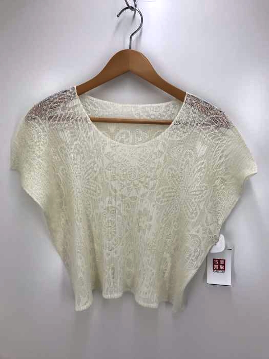 PLEATS PLEASE ISSEY MIYAKE（プリーツプリーズイッセイミヤケ） レースメッシュプリーツノースリーブワイドカットソー レディース トップス
