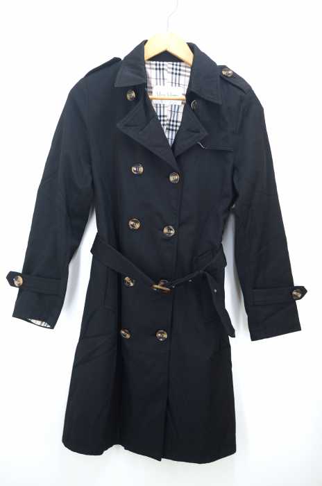 MAX MARA (マックスマーラ) 裏地チェック柄トレンチコート レディース アウター