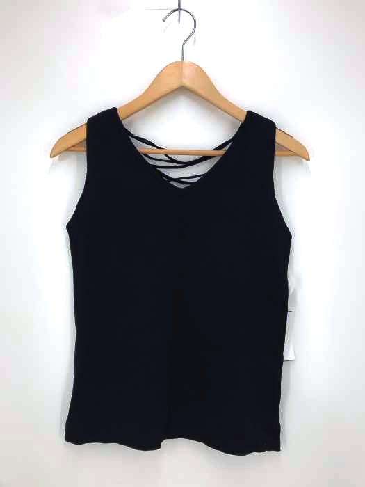 ECLIN（エクラン） ノースリーブ レースアップブラウス レディース トップス
