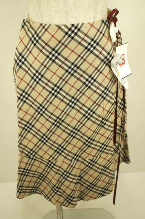 BURBERRY BLUE LABEL （バーバリーブルーレーベル） ノバチェック柄ラップスカート 巻スカート レディース スカート